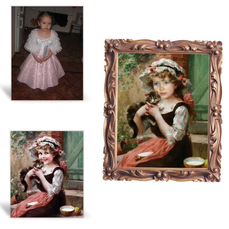 Портрет ребенка стилизованный под живопись